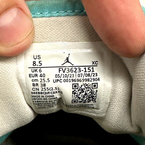 VERY GOOD Nike Air Jordan 1 Low Multi-Color Sashiko 2023 Women's 8.5 - Picture 10 of 11